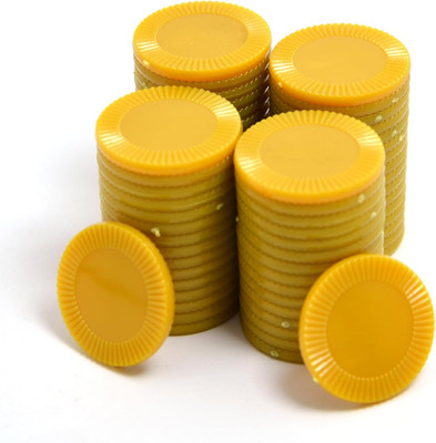 64pcs Opaque Plastic Learning Counters Disks-Golden