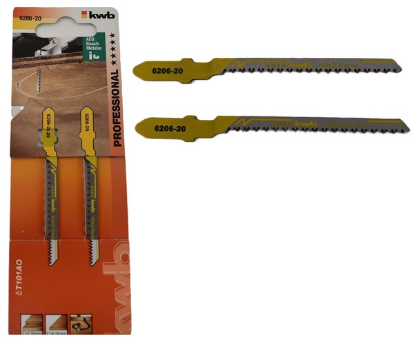Kwb StichsäGebläTter T101AO T- Schaft Bim Holz Kurve Kunststoff StichsäGe 2 Tlg.-image