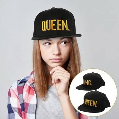 2pcs Hip-Hop und Queen 3D gestickte Liebhaber Paare Snapback Caps - Bild 1 von 4