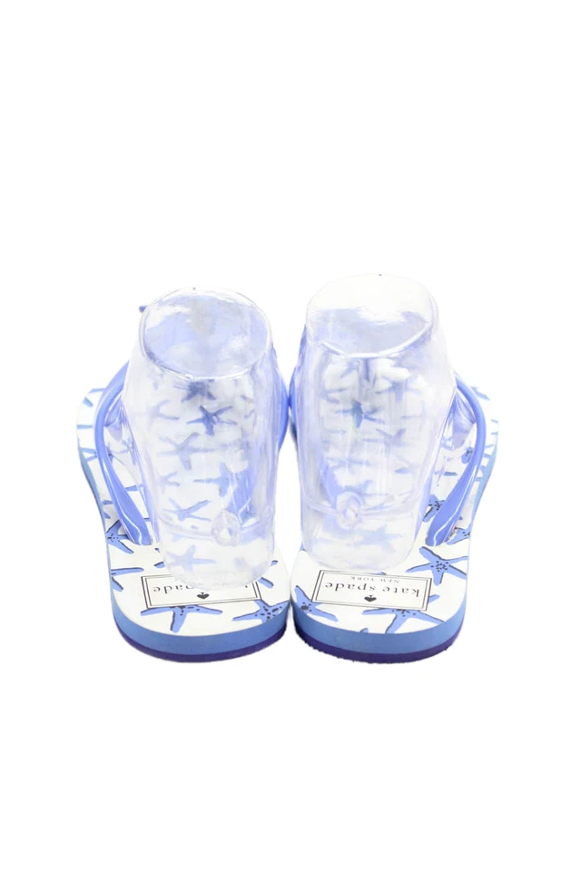 Kate Spade New York Womens Starfish Print Bow Detail Flip Flops Blue Size 7M - Image 3 of 4