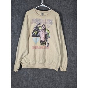 Dustin Poirier Graphic Sweatshirt Mens 2XL Beige Heavy Blend UFC Fighter Casual
