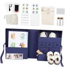 Memory Box for Kids,Baby Keepsake Box, Large Memory Large navy blue navy blue