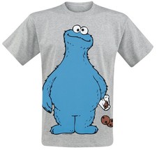 Sesamstrasse T-Shirt Herren Krümelmonster - Cookie Thief grau meliert