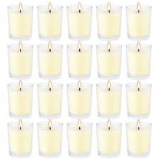 Set of 20 x 2.0 oz Votive Citronella Candles in Glass Cup Decorative Candle Y...