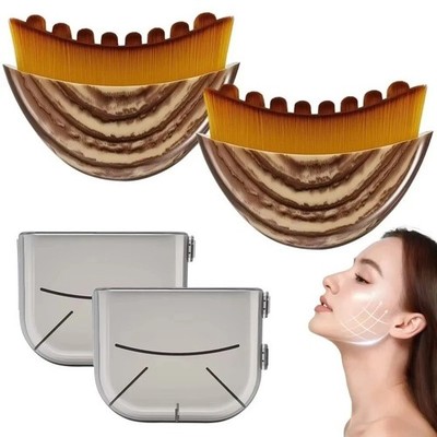 Lymphatic Contour Face Brush,Gua Sha Brush for Facial Contouring and Lymphatic
