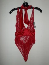 Frederick's of Hollywood Elodie Red lace Teddy NEW NWT