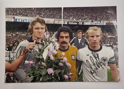 Sepp Maier Berti Vogts Original Signiert FC Bayern Autogramm Foto 20x30 Groß DFB