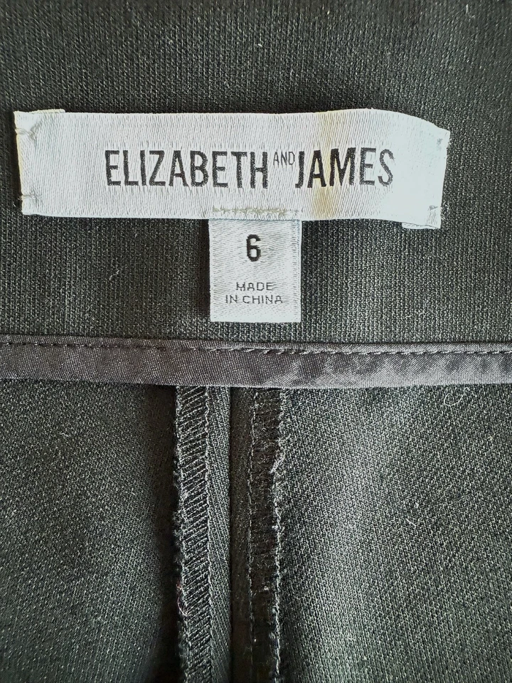 Bermudas Elizabeth and James negras elegantes a medida talla 6 diseño elegante. Foto 3 de 4