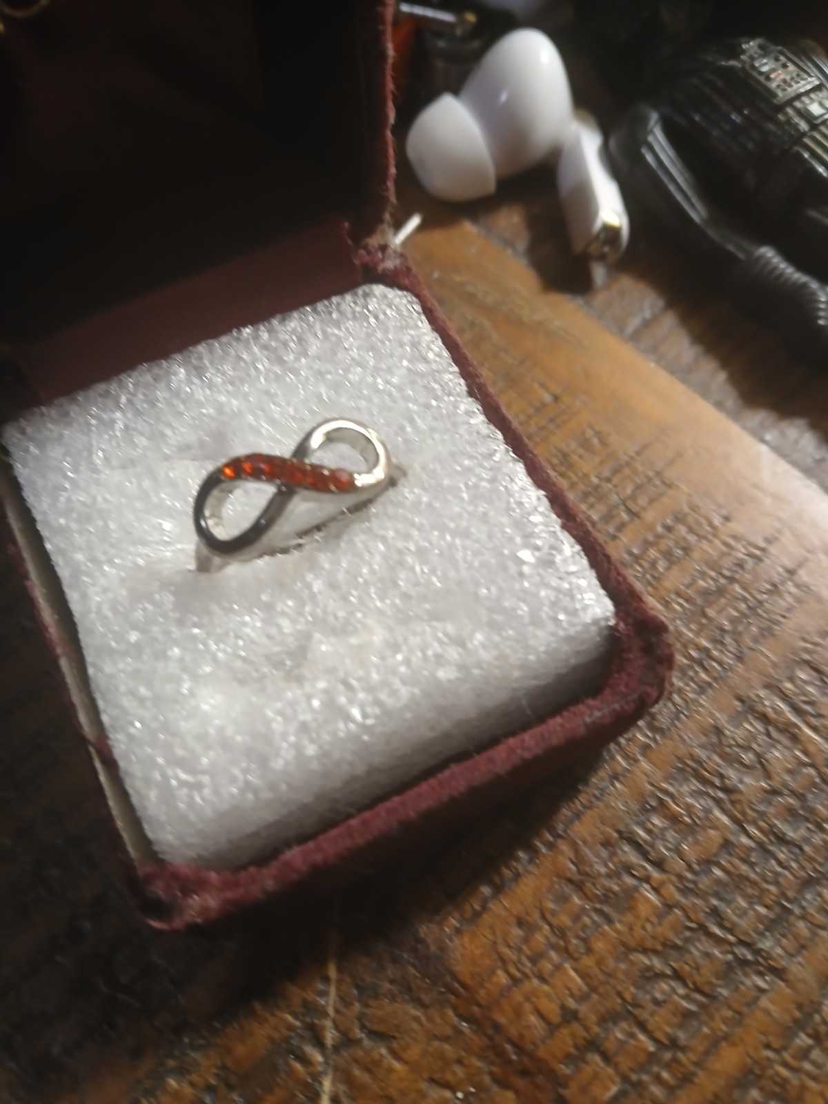 Created Ruby Infinity Ring in Sterling Silver - image 4