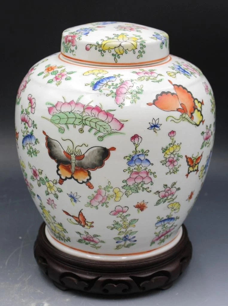 粉彩玫瑰JAR 在中国古董花瓶| eBay