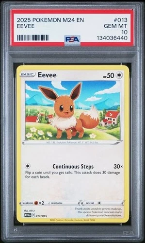 2025 POKEMON M24 EN-MCDONALD'S COLLECTION #013 Eevee PSA 10