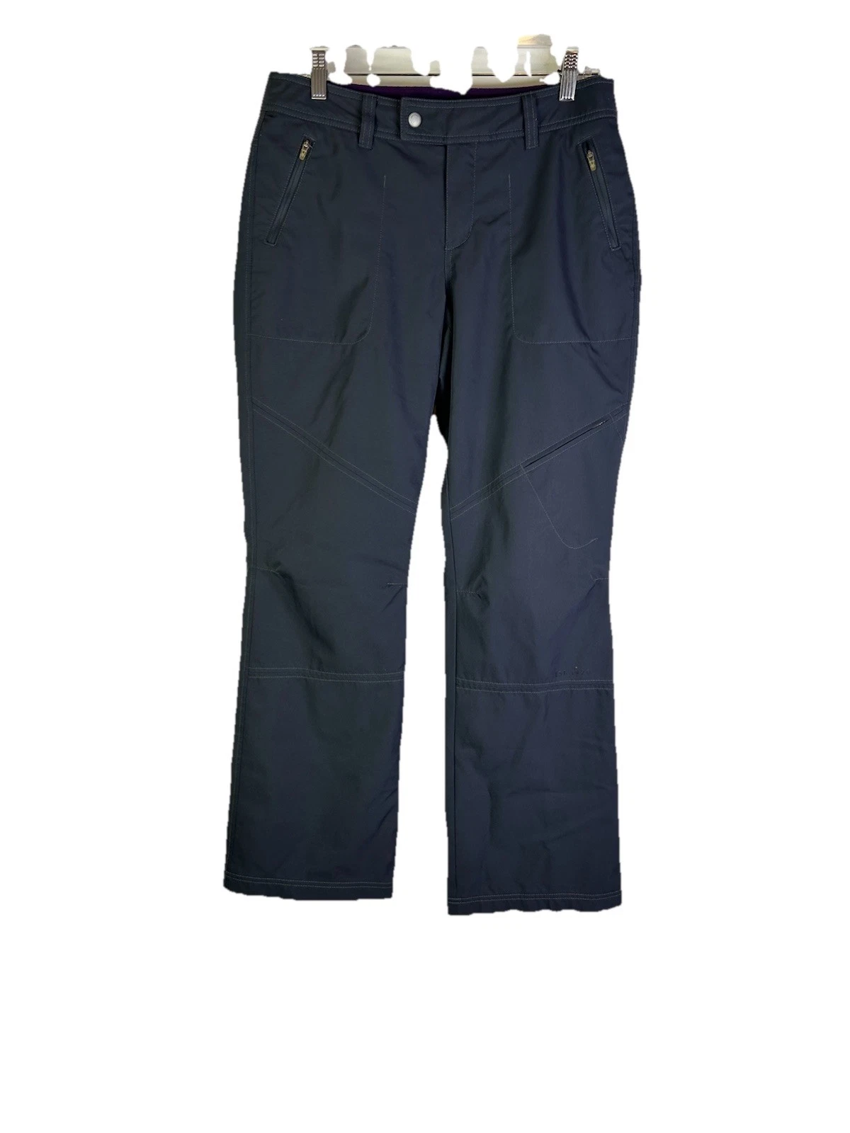 Vintage Y2K Eddie Bauer Snow Pants Womens 8 Soft Shell Fleece Lined Insulated