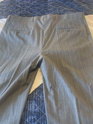 YVES SAINT LAURENT ABITO PANTALONE UOMO GRIGIO CON RIGHE SUPER 120’S ITALIA LEGGI DES - Foto 5 di 16