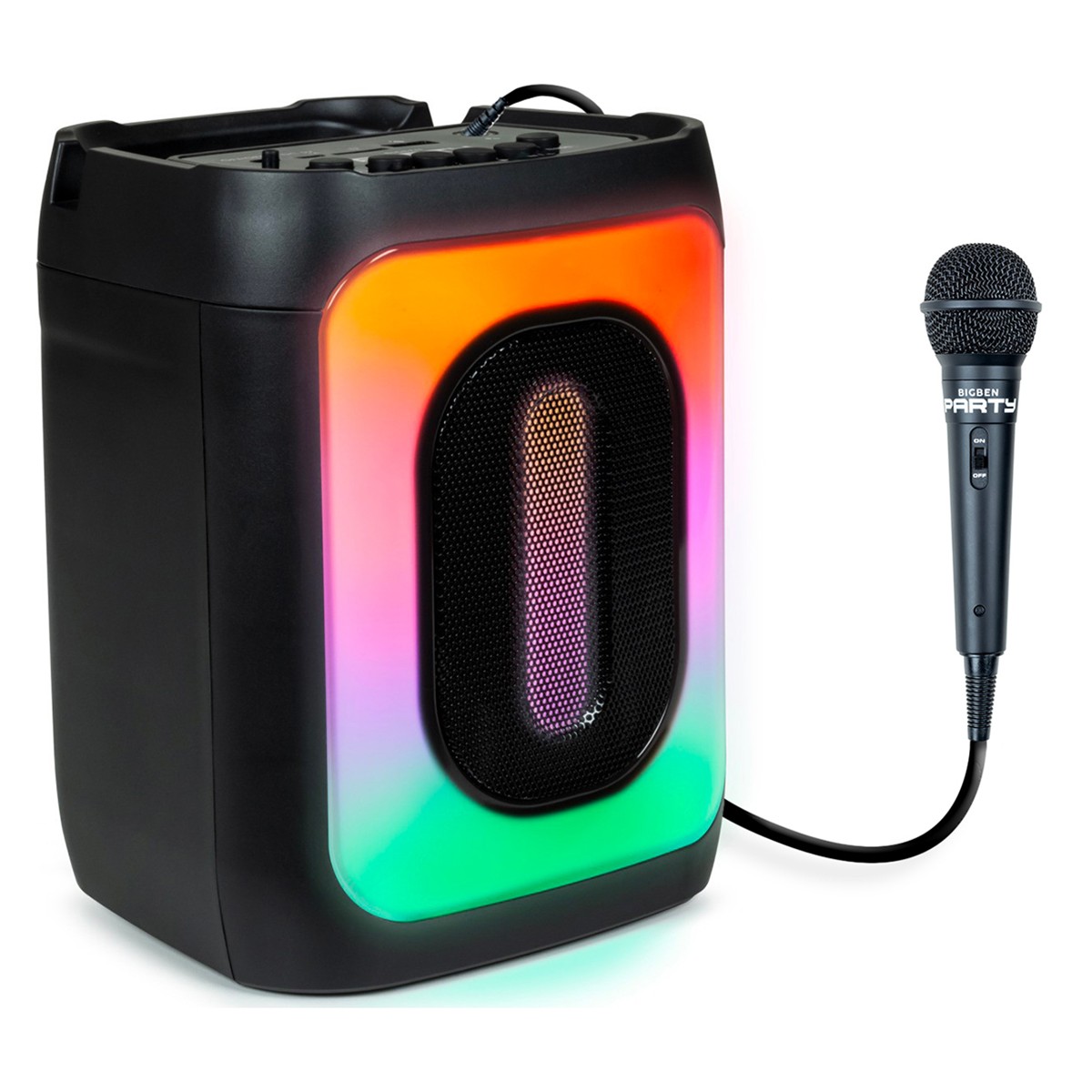 Enceinte karaoké portable 30W Bluetooth avec micro pour chanson et éclairage LED
