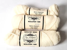 Elsa Williams Yarn Wool Skein Lot of 3 Crochet Needlepoint Beige Tapestry Wool