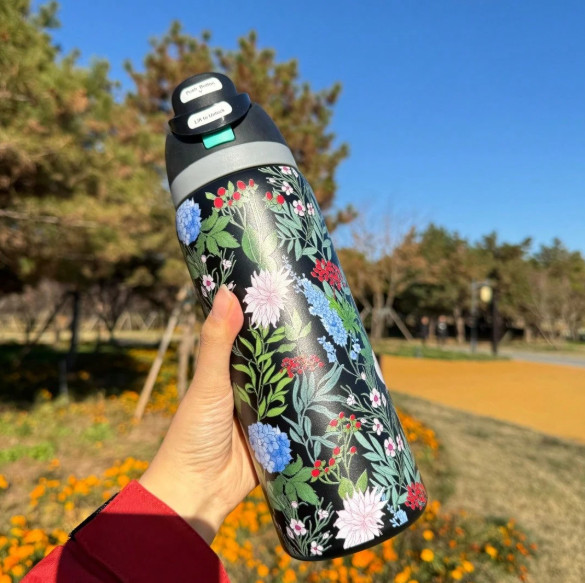 Owala 32oz Insulated Water Bottle Stainless Steel Pop-Up Straw Lid Leakproof