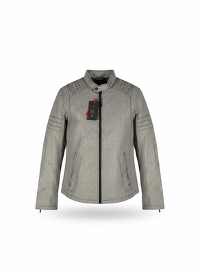Marc Ecko Graue Lederjacke