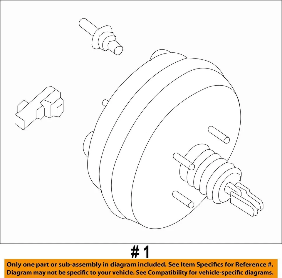 Potenciador de freno compatible con 14-20 Infiniti QX60 6832072 Foto 4 de 4