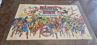  Vintage 1986 Marvel Comics 25th Anniversary Poster Stan Lee Dr Strange Spiderma