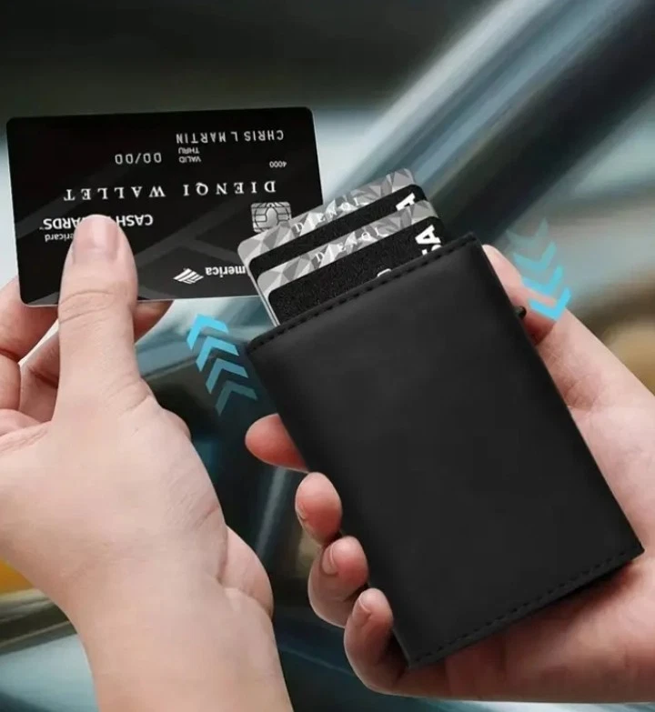 Smart Wallet Herren Geldbörse RFID Blockierung Schwarz Neu mit Etikett RFID . - Bild 3 von 4