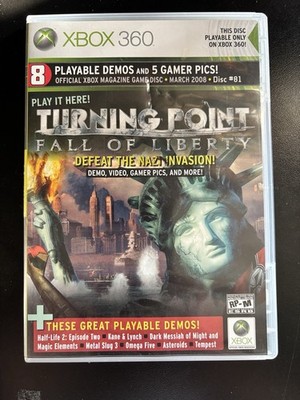Xbox 360 Demo Game Turning Point Fall Of Liberty March 2008 Game Disc #81