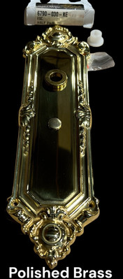Baldwin 6790-030-KE Door Interior Escutcheon Plate Polished Brass Finish NEW