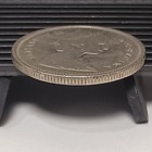 1969 25 Cents Canada AU Small Denticles 2nd Portrait World Coin  — photo 4