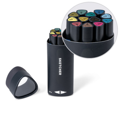 Molotow Sketcher Marker Set 12er Pack - Main Kit 3 - Multi Coloured Pen Bundle