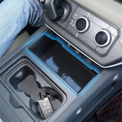 For Land Rover Defender 2020-2025 Black Center Console Lower Storage Box Tray