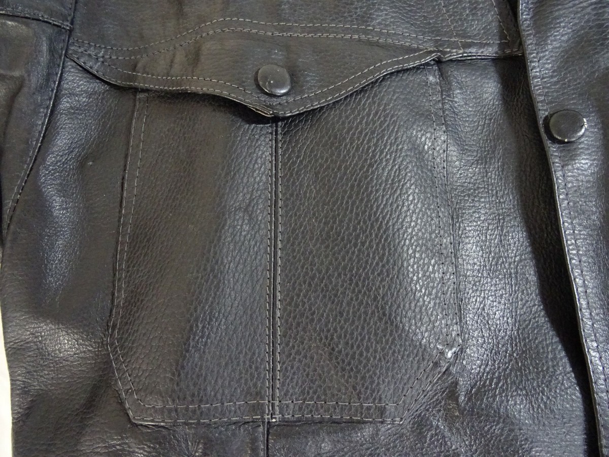 40‘s vintage / goatskin leather jacket Vintage Örebro Swedish Goatskin Motorcycle Jacket – Restored