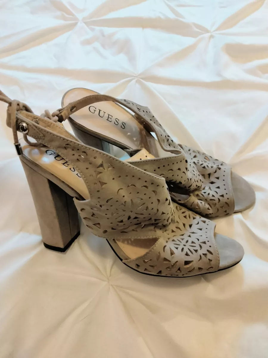Taupe suede hotsell block heels
