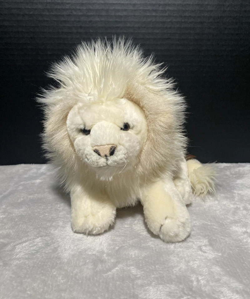 Ravensden White Lion Plush Albino Big Cat Laying 11"L Floppy StuffeToy Pet Lovey - Image 2 of 4
