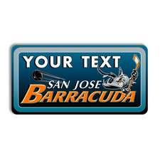 Metal sign San Jose Barracuda hockey San Jose Barracuda home stadium sign AHL