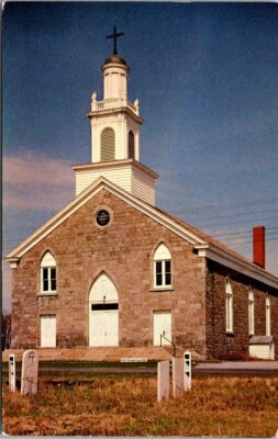Postcard View of Historic St. Joseph's Shrine near Rouses Point New York NY 9171