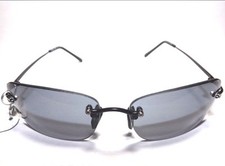 Women Rimless Sunglasses Black Brown Lens Color Metal Plastic Frame 100 UV400