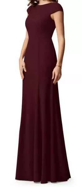 AZAZIE MEARA Cabernet Bridesmaid Mother of the Bride Dress Floor