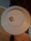 2 Colonial Homestead By Royal Green 10" Dinner Plate Log Cabin Fireplace Vintage — photo 7