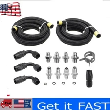 Universal Power Steering Pump Hose Kit Replace Fit GM LS Swap Pressure Return