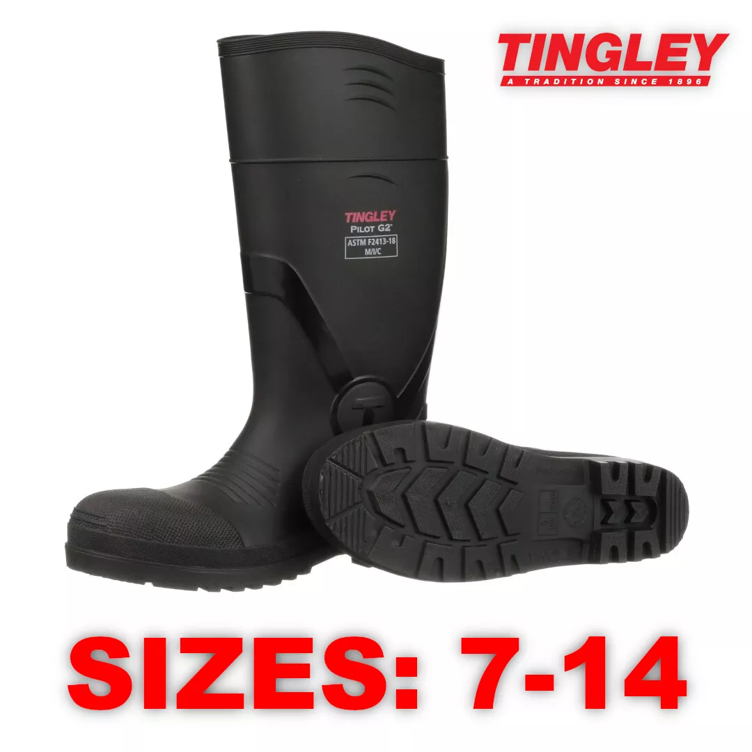 Tingley rubber steel shop toe boots