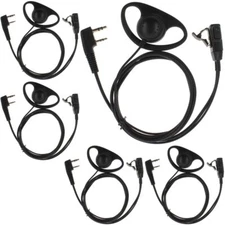 5pack Earpiece Headset PTT for Kenwood Puxing Wouxun Baofeng Two Way Radio 