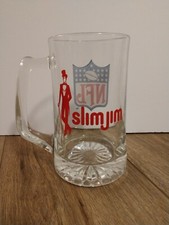 Slim Jim NFL Vintage Retro Heavy Glass 6.75