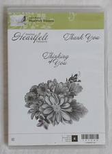 Stampin' Up Heartfelt Blooms Rubber Stamp Set of 4