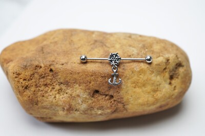 Stainless Steel Anchor Industrial Barbell Bar Scaffold Cartilage Ear Piercing