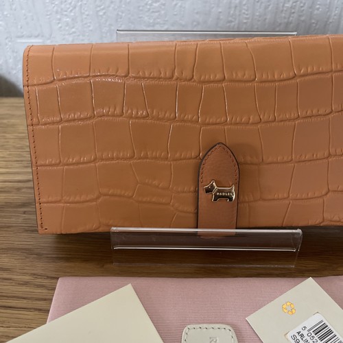 Genuine Radley ‘Arlington Court’ Orange Faux Croc. Large Purse BNWT RRP £99. - Picture 2 of 10