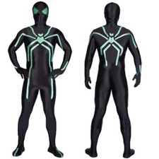 Costume Halloween Big Time verde uomo ragno cosplay tuta adulto bambini body