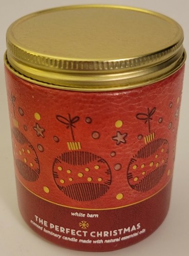 BATH & BODY WORKS WHITE BARN THE PERFECT CHRISTMAS SCENTED 1 WICK 7 OZ CANDLE