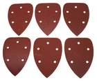 6 x Blackspur Palm Sander Detail Sanding Sheets Pads 5 Hole Fine Med Coarse
