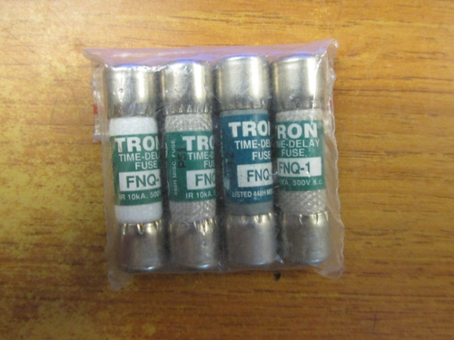 Tron Zeitverzögerungssicherung (4 Stück) 1A, 500V, Cat # FNQ-1 .. VM-40G - Bild 1 von 4