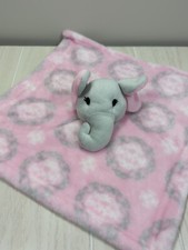Hudson Baby HB small plush pink gray medallions elephant security blanket lovey