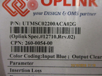 UTMSC02200ACA02G Oplink Unidirectional Single Channel Integrated Tap BRAND NEW!
